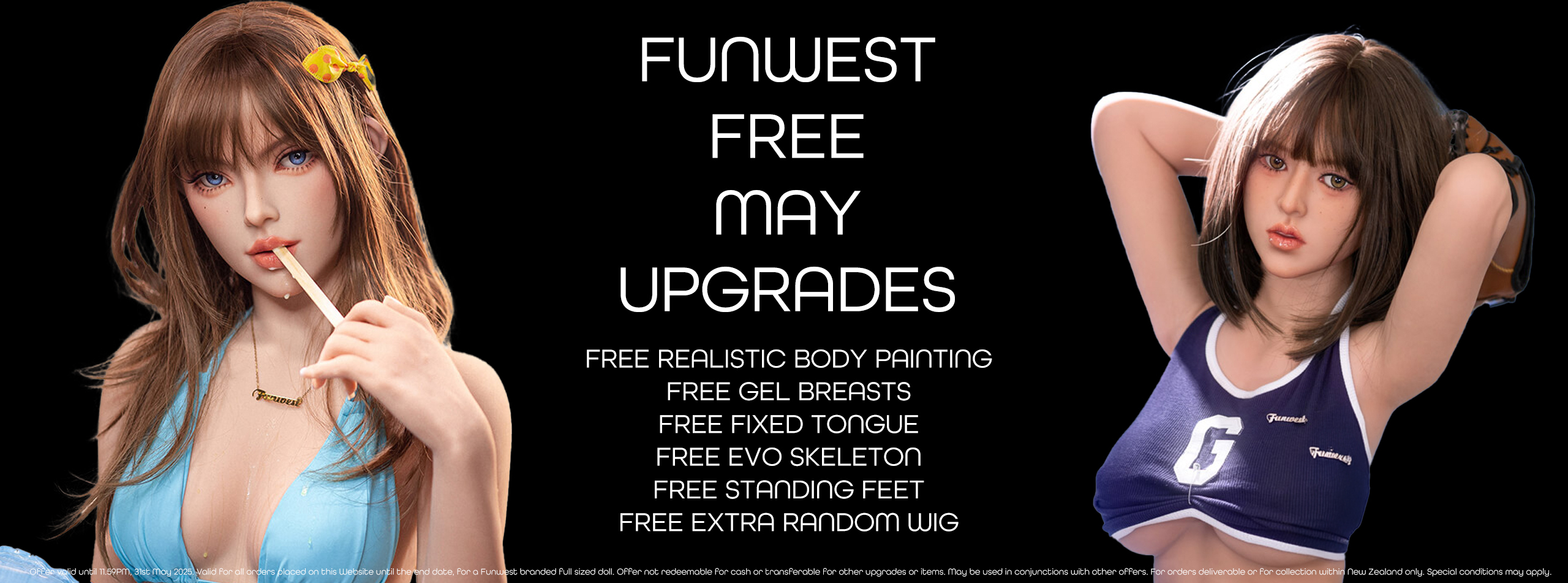 Funwest Sex Doll discounts May 2025 for New Zealand