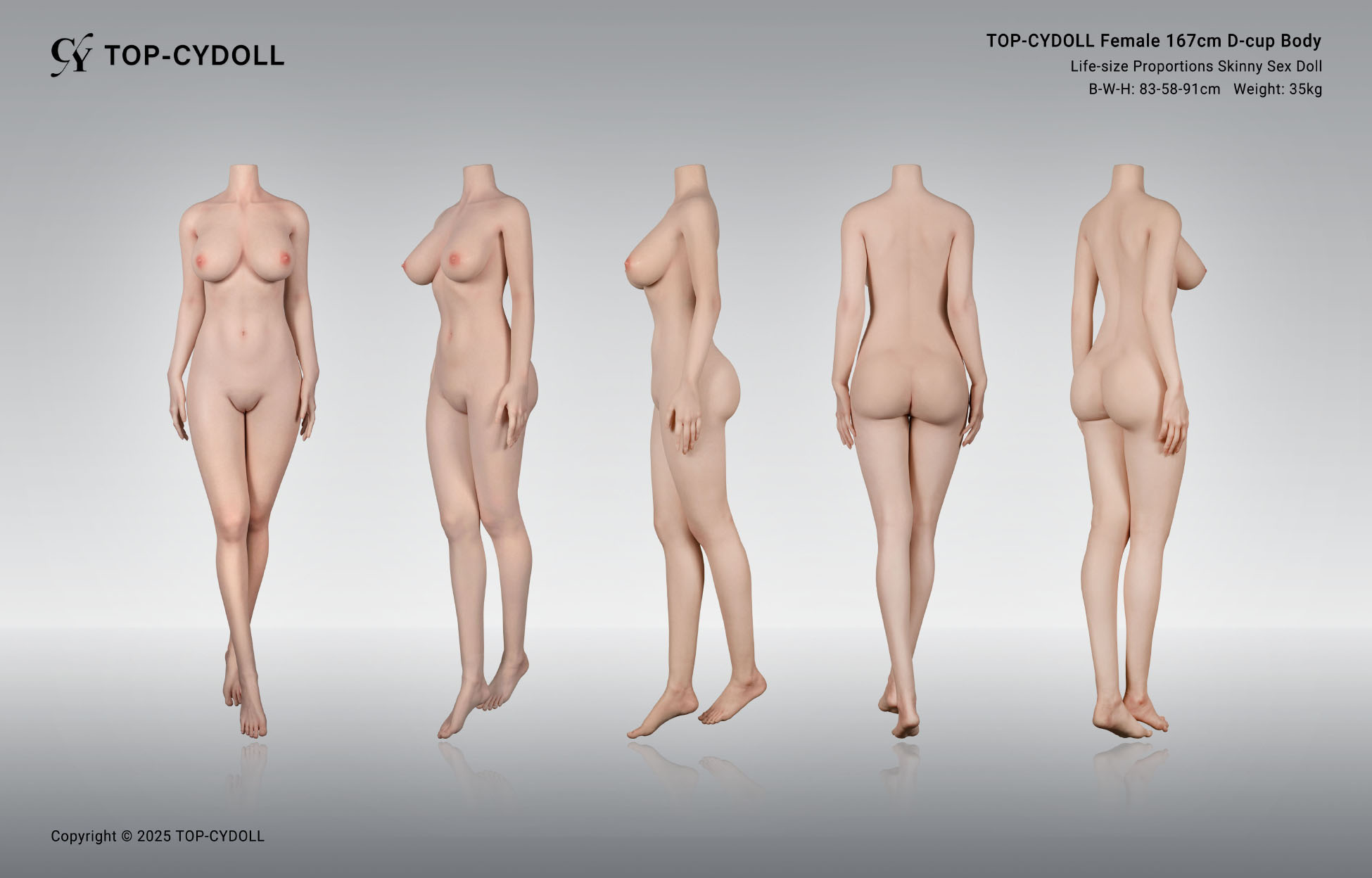 Body data for the Top CY Doll 167 cm D Cup sex doll