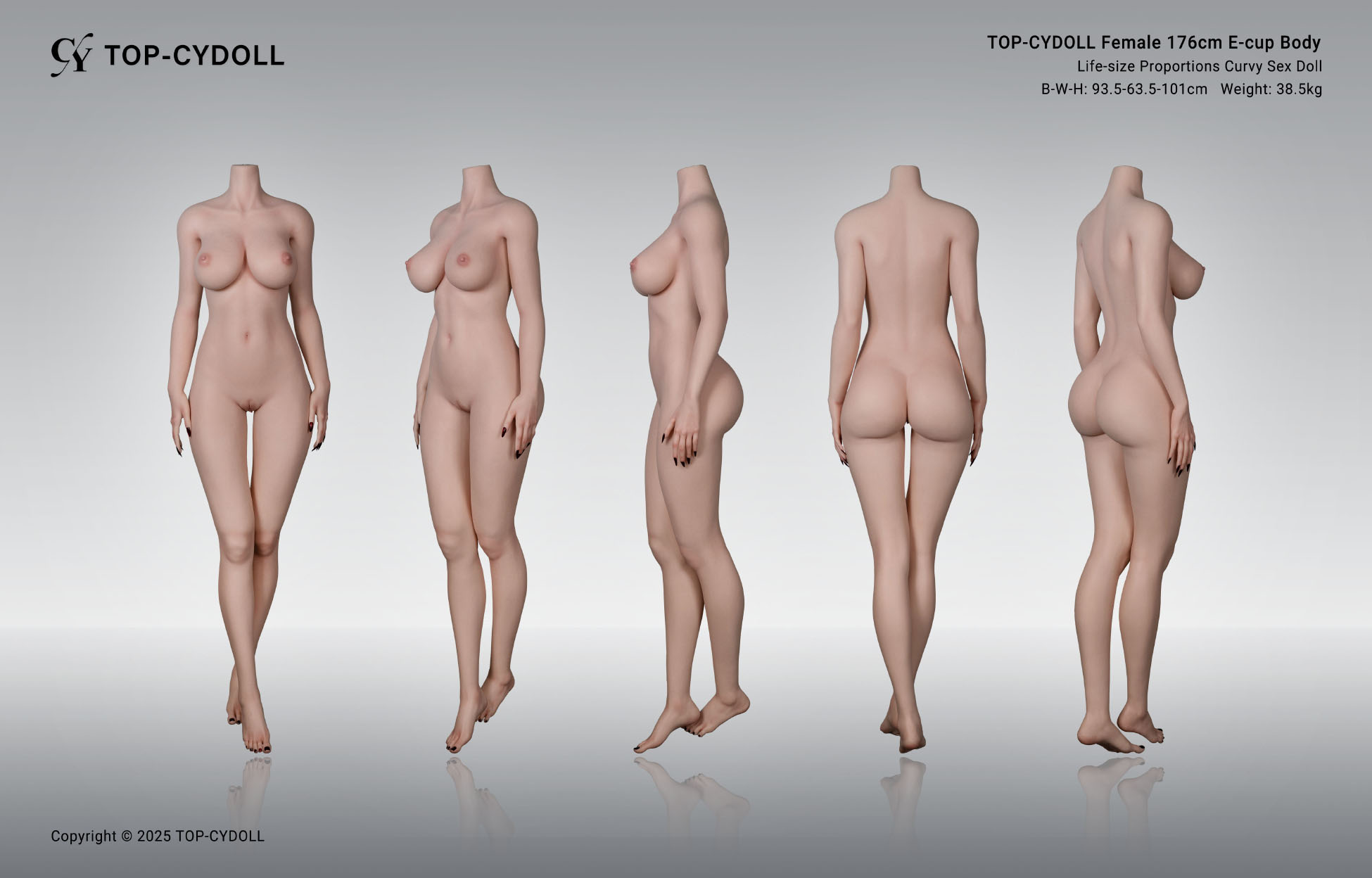 Body data for the Top CY Doll 176 cm E Cup sex doll.
